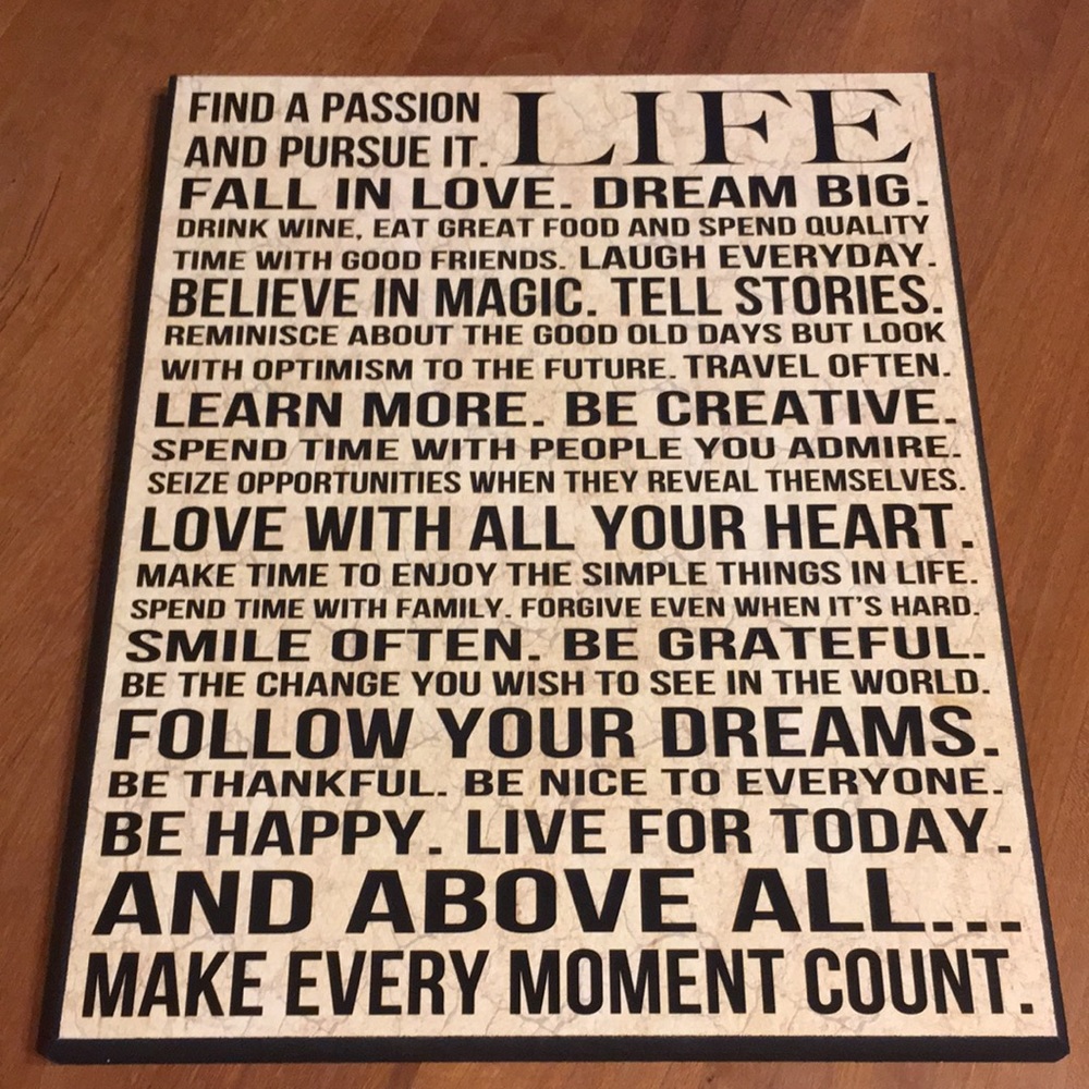 Inspirational wall art